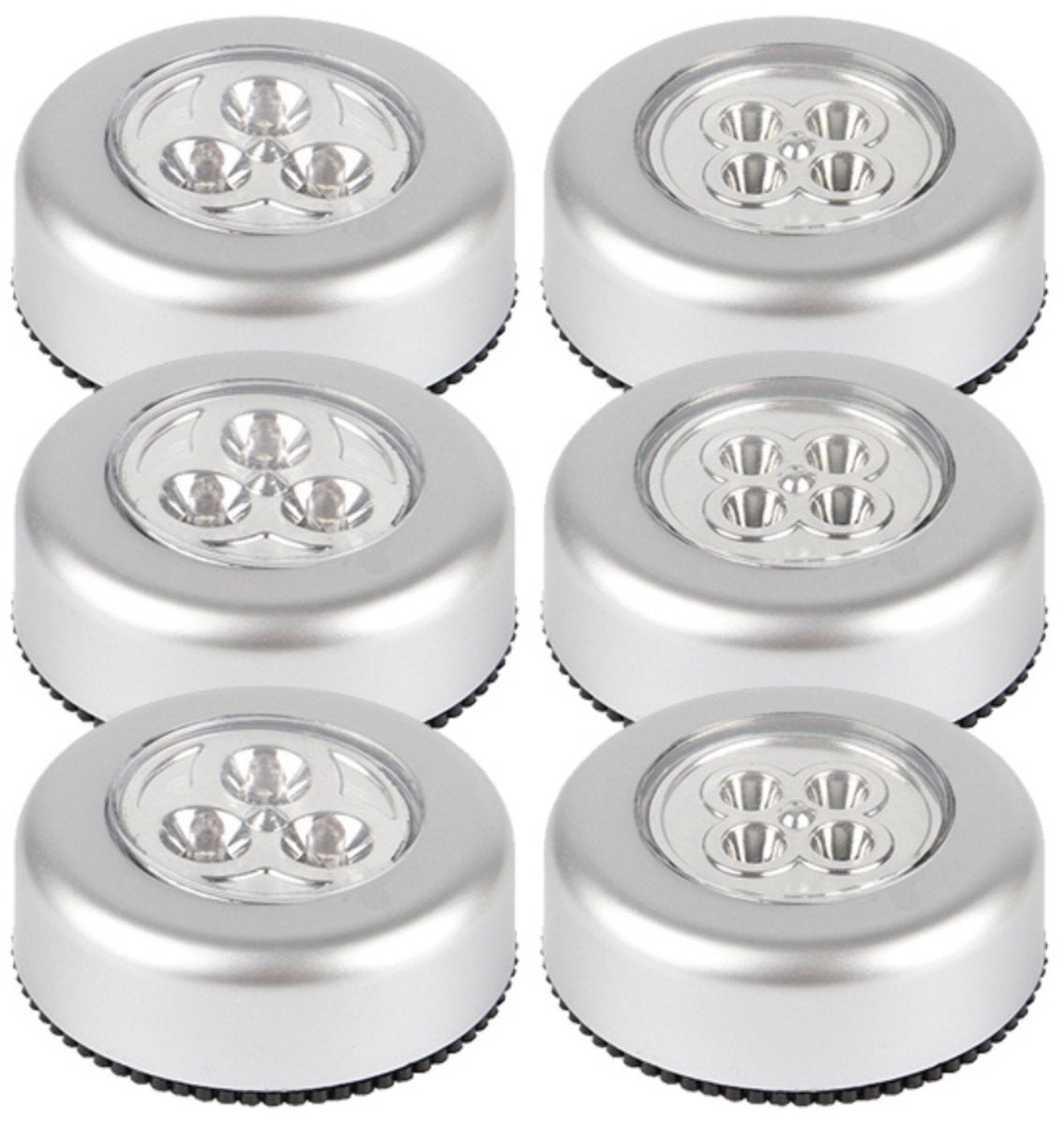 Lampă tactilă LED cu baterii, lumină tactilă autoadezivă, pentru dulapuri, cămări, vitrine, pachet de 6 6buc
