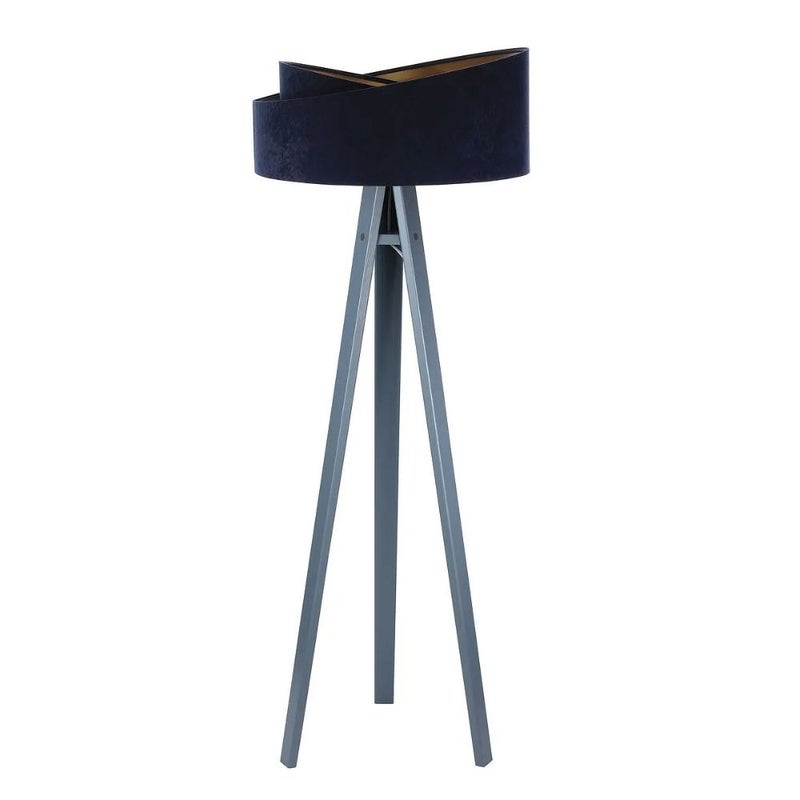 Lampa stojąca GEMSTONE granatowa/złota/szara