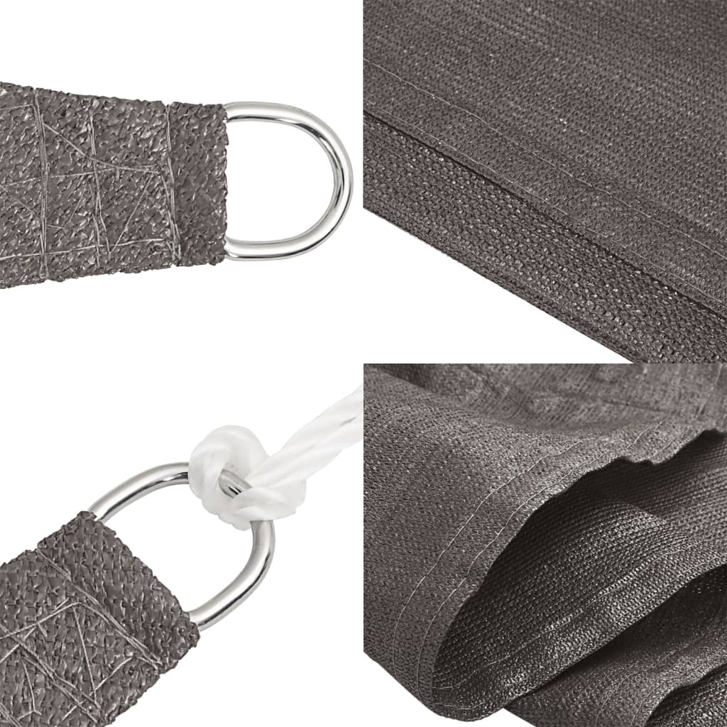 Vela Parasole 160 g/m² Antracite 2,5x5 m in HDPE vidaXL - 7