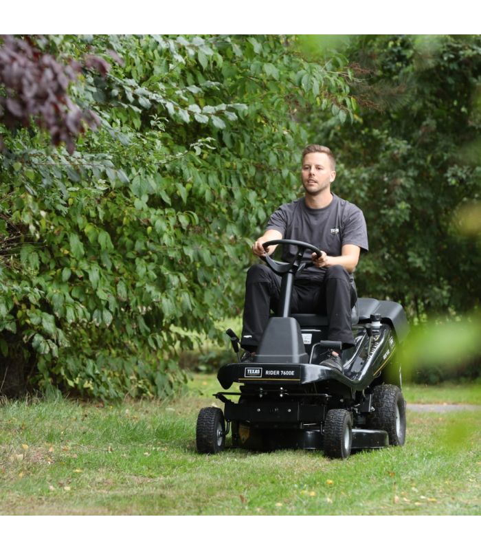 Tondeuse rider autoportée thermique 76 cm, moteur 432 cc, 3 en 1 avec bac - TEXAS Rider 7600E - 8
