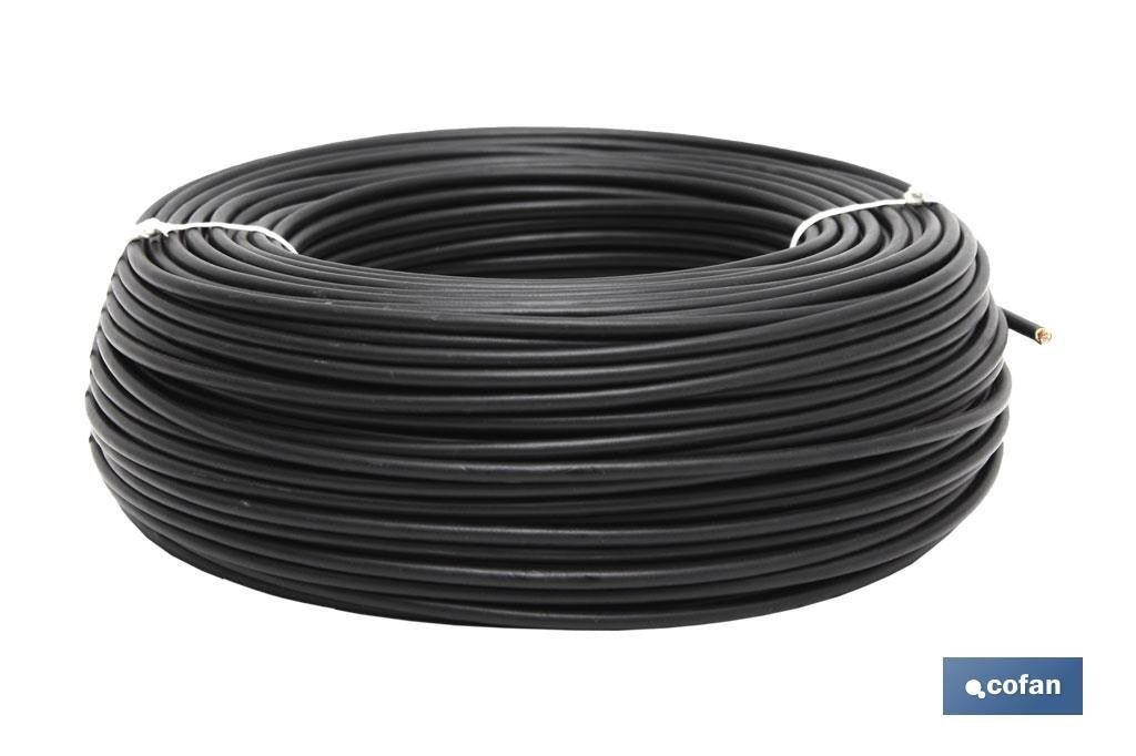 ROLLO CABLE H07V-K 1X2,5MM2 NEGRO (100M) | Leroy Merlin