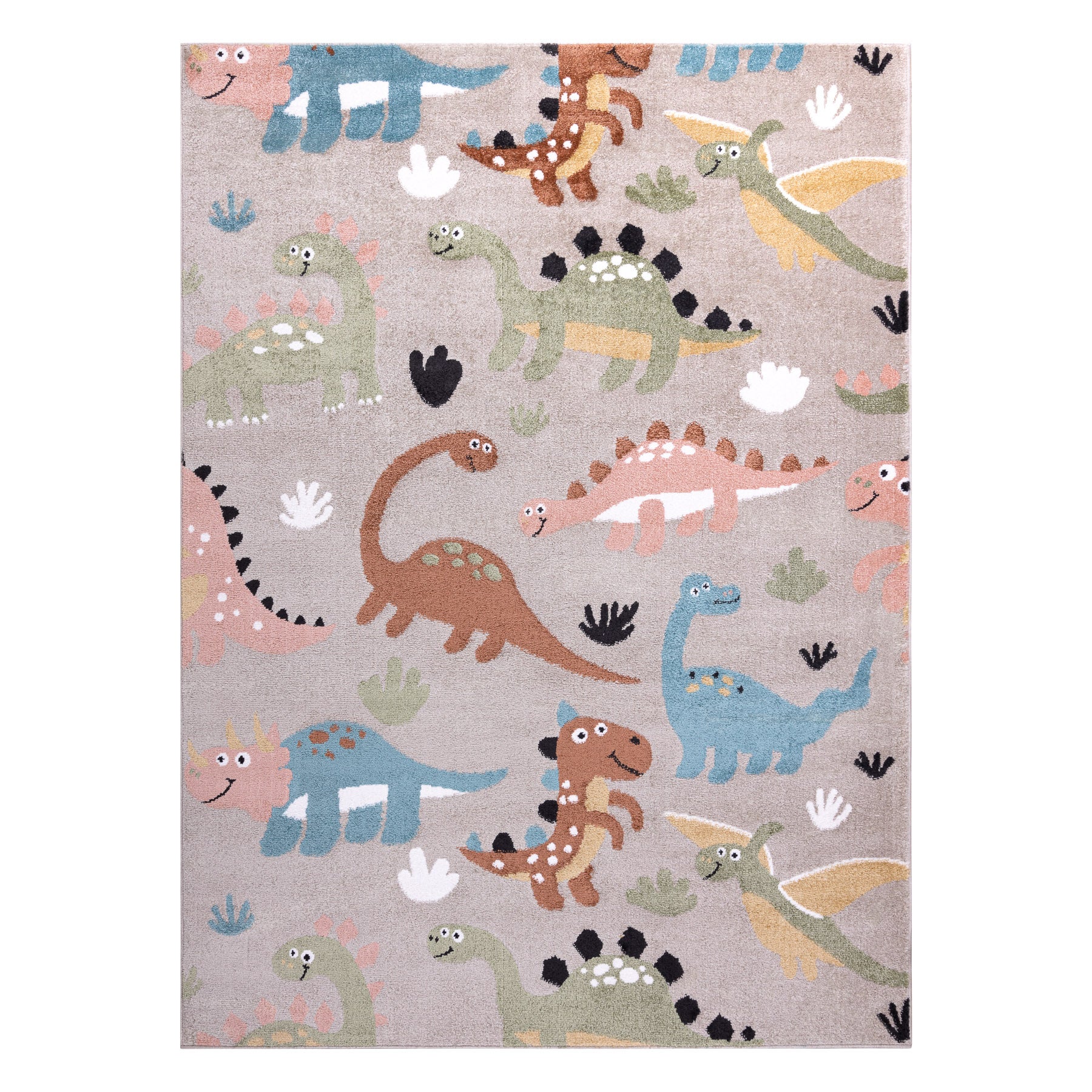 Dywan FUN Dino dla dzieci, dinozaury beż 280x370 cm - 2