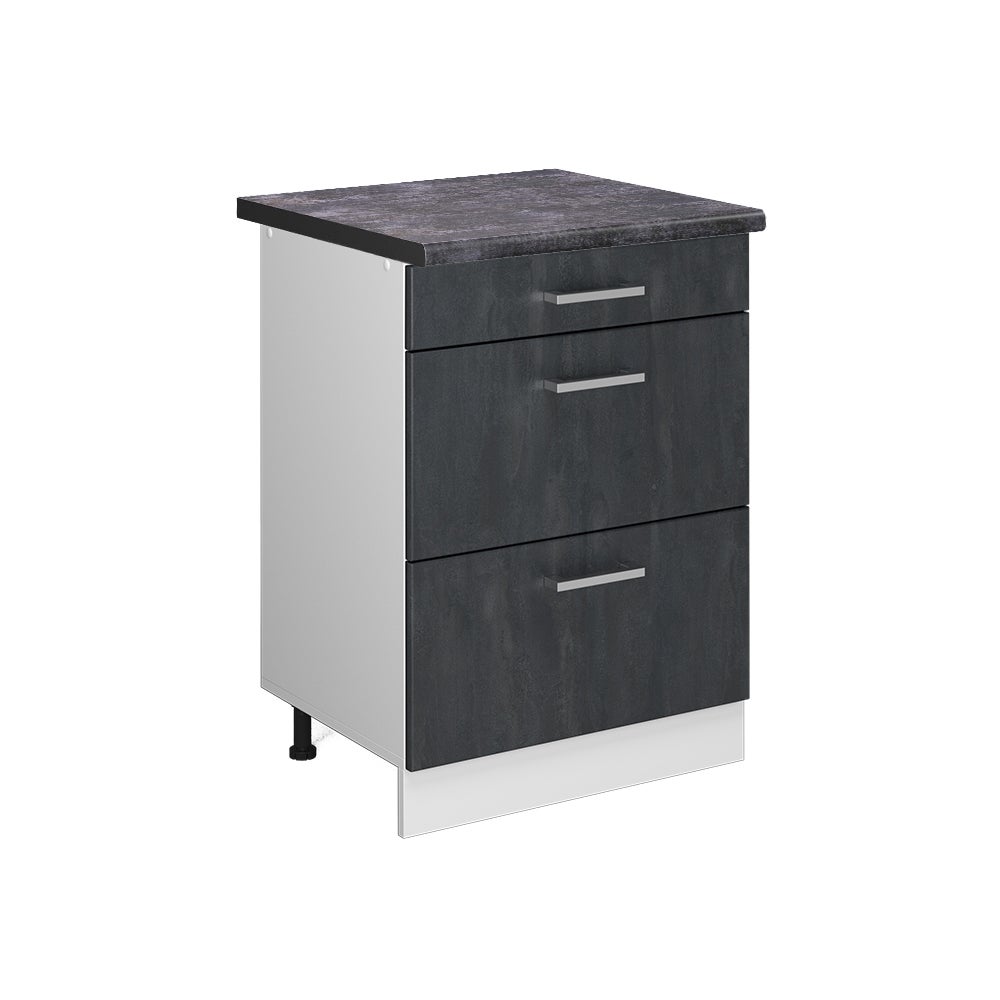Vicco Szafka dolna do kuchni R-Line, Czarny beton, 60 cm BP Antracyt