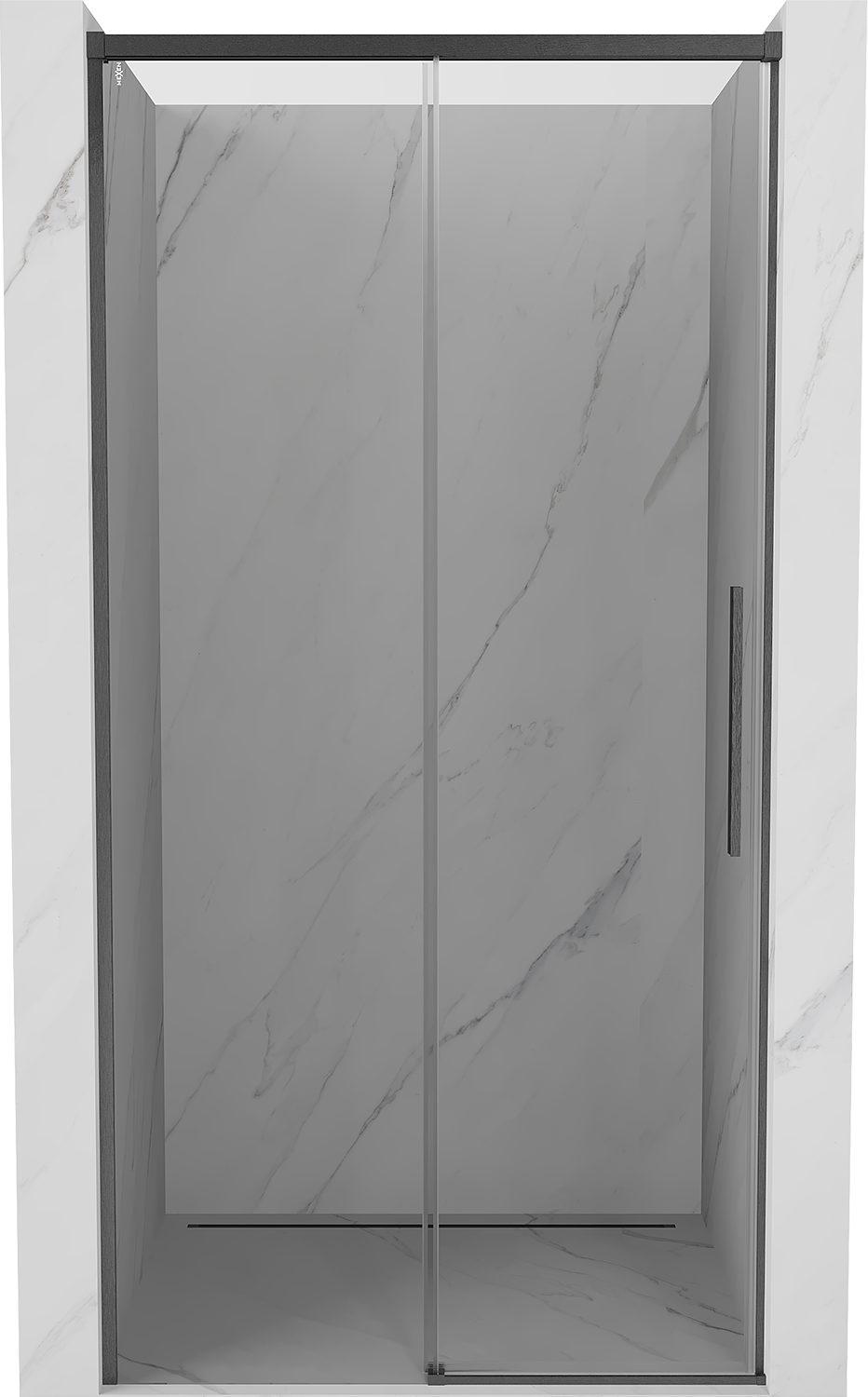 Mexen Rox drzwi prysznicowe rozsuwane 130 cm, transparent, gun gray szczotkowany - 8C2-130-000-66-00
