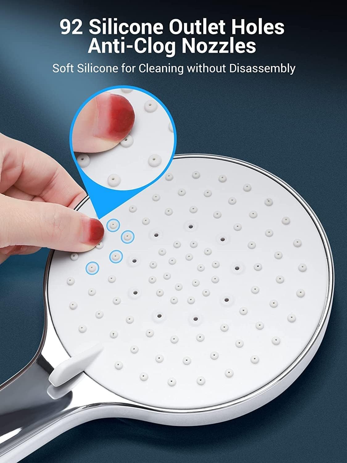 Soffione doccia con tubo, Yeelan 3 in 1 soffione doccia anticalcare