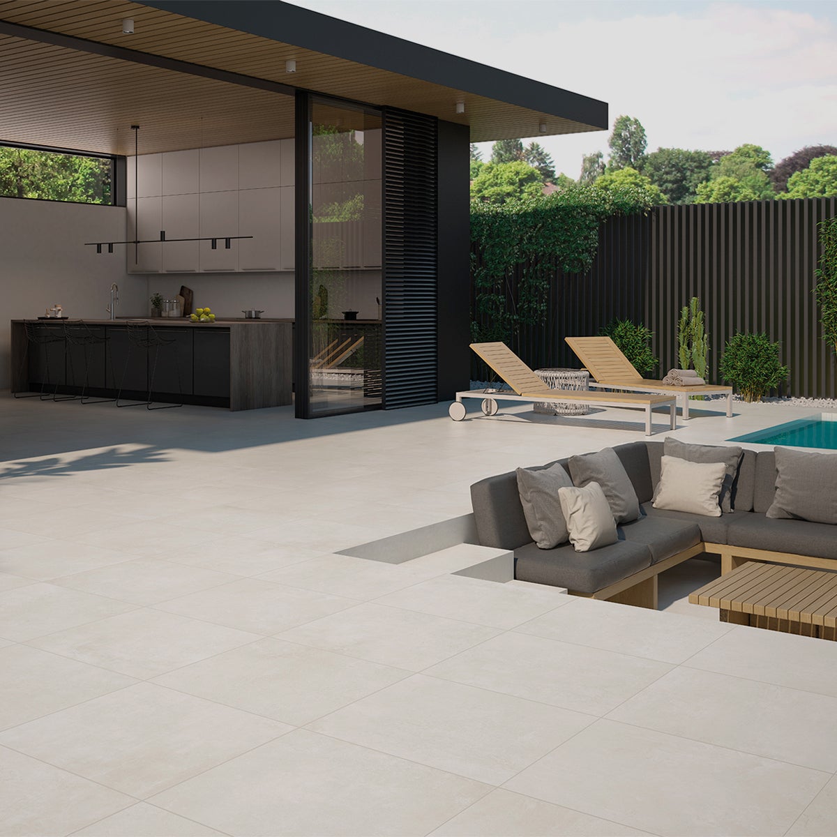 Dalle extérieur sur plots Max 2.0 Grège R11 60x60 cm - Réflex Boutique - 4