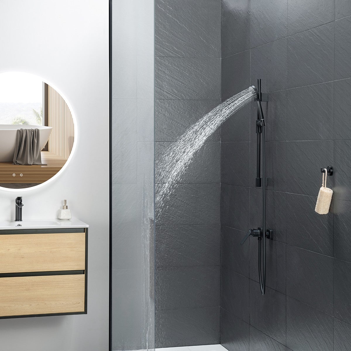 Kit de douche Noir Mat ARIA - 2