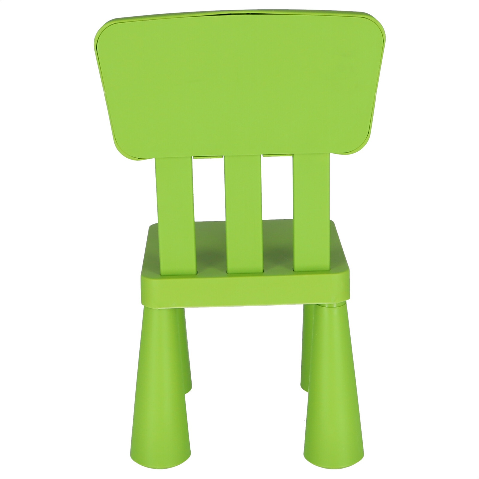 Meubles de maison et décoration de chaise pour enfants verts en plastique fort et résistant, l: 38 cm x f: 35 cm x h: 67 cm - 4