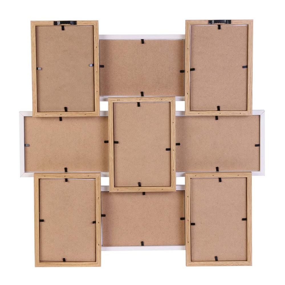 Cadre photo pêle-mêle 9 photos blanc - 8