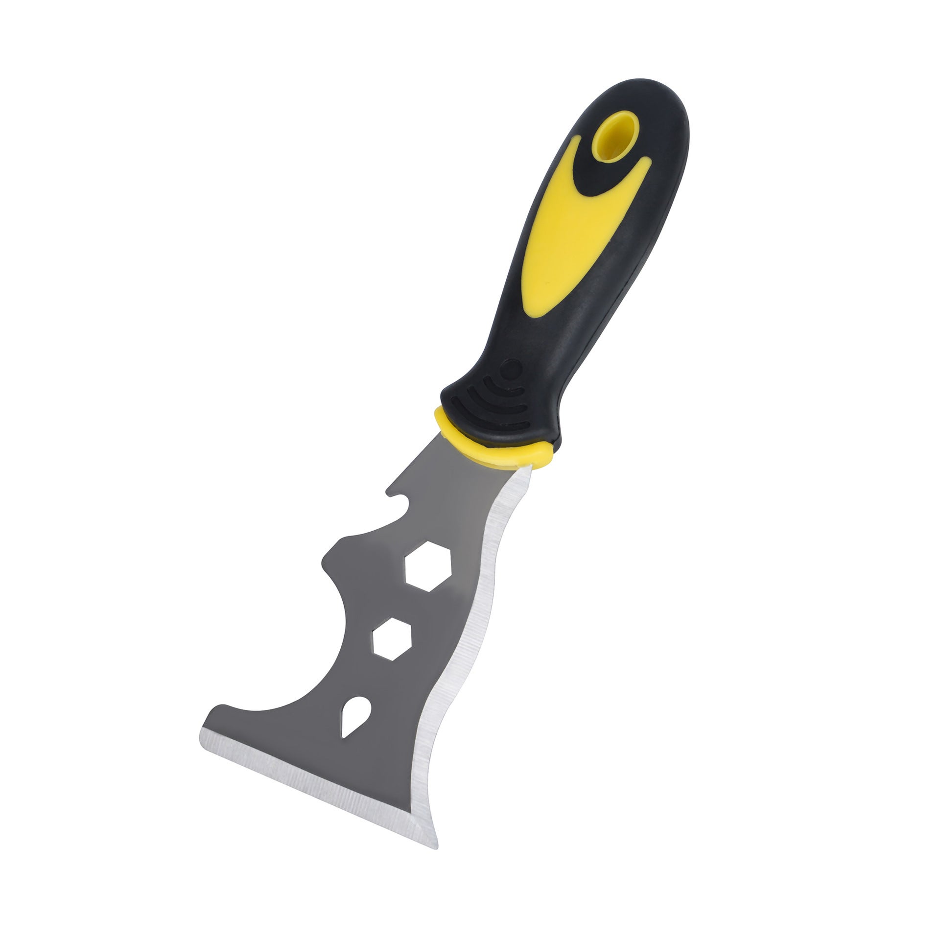 Wielofunkcyjny skrobak 12 w 1, skrobak do farby, narzędzie tynkarskie, 1 sztuka, stal nierdzewna, odpowiedni do płyt gipsowo-kartonowych.
