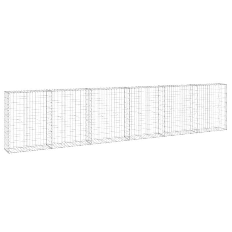 Muro de gaviones con cubiertas acero galvanizado 300x30x100 cm vidaXL - 2