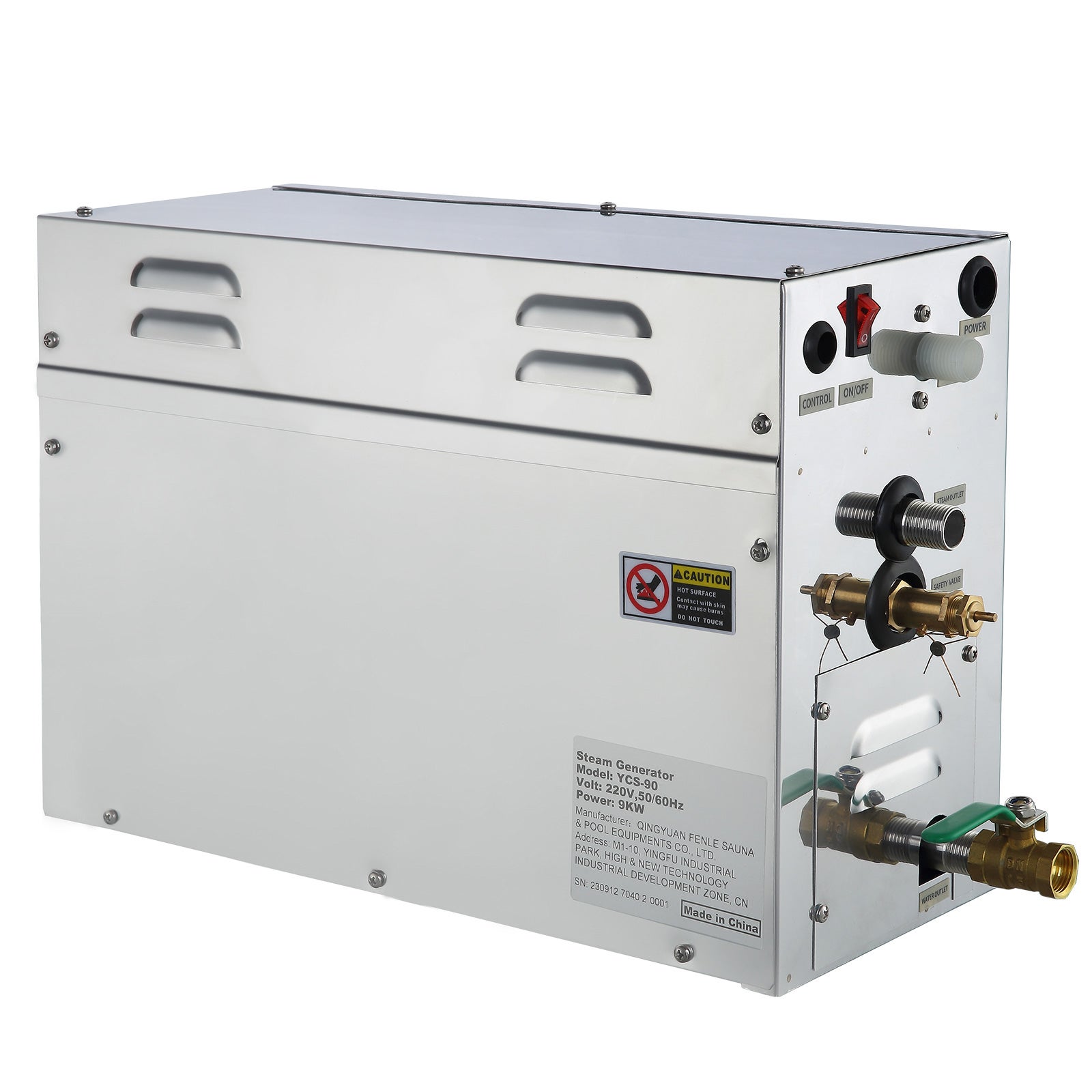 Générateur vapeur 9KW,SucceBuy générateur vapeur pour salle SPA à affichage numérique,générateur vapeur pour sauna 35-55°C pour maison et commerce - 3
