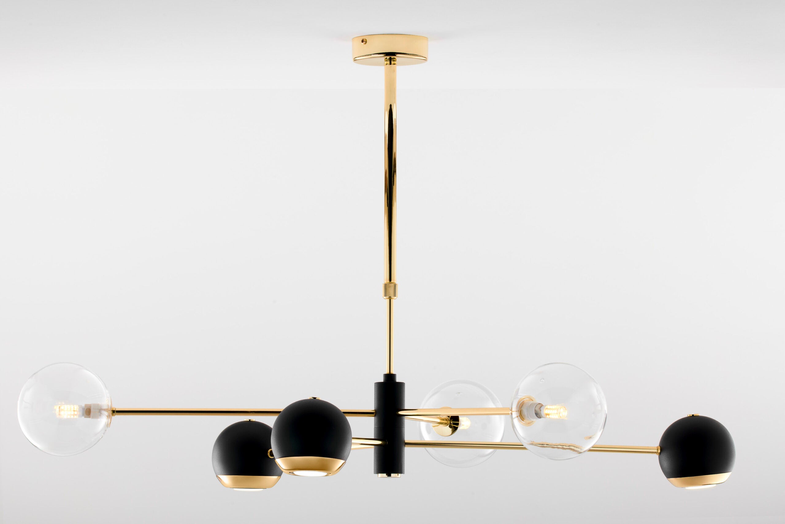 Lampa sufitowa MOKA złoto-czarna 6xG9+GU10x10W metal wym:69x94x65cm IP20 Jupiter
