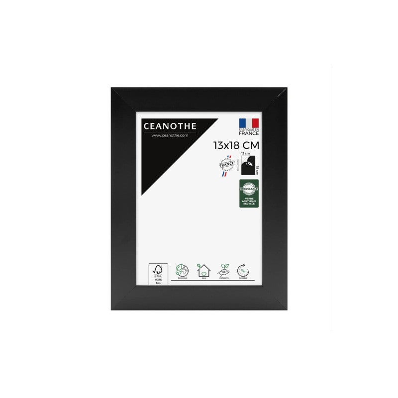 Cadre Ceanothe CADRE 10x15 NEWTON BOIS ET NOIR