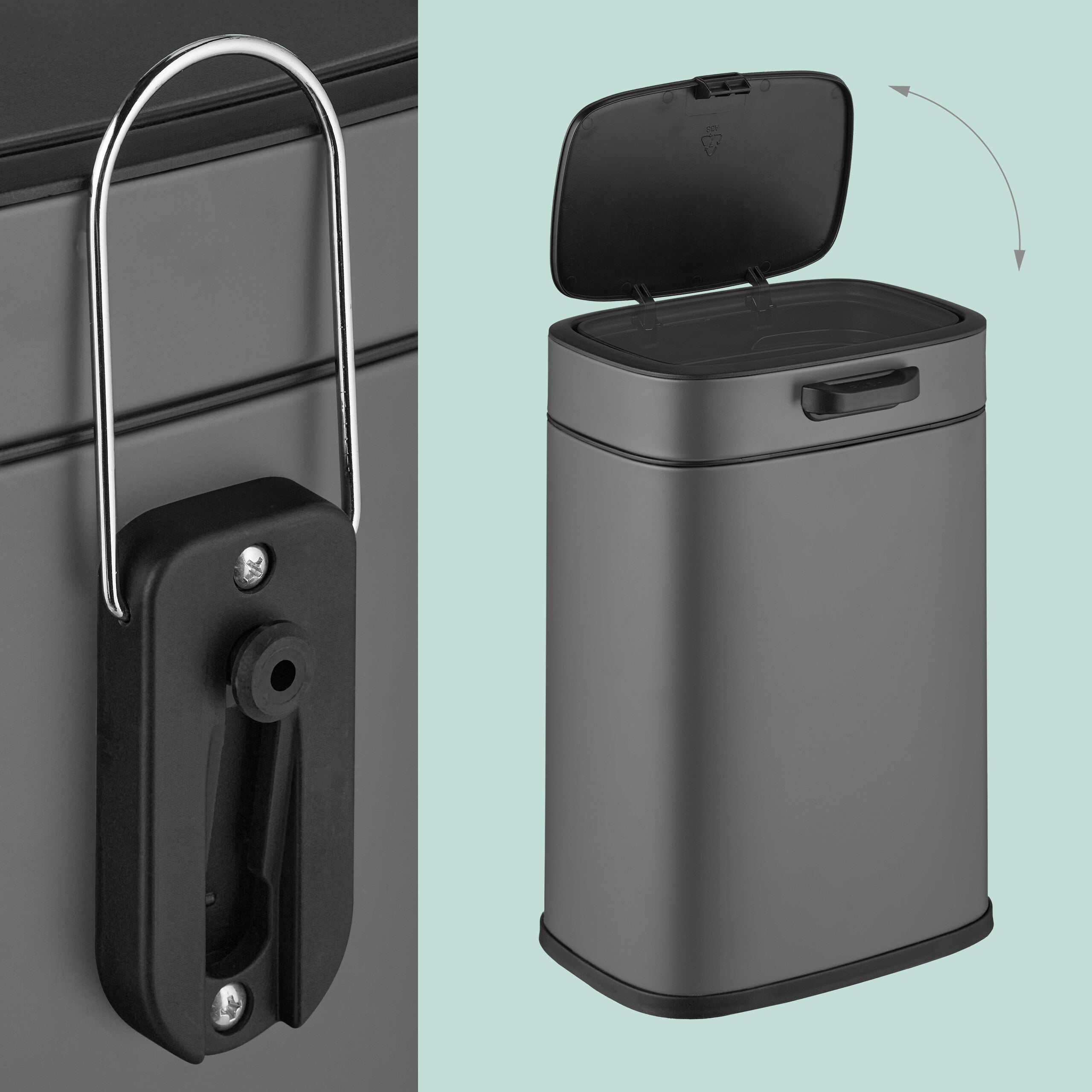 Pattumiera SONGMICS Da Appendere 8L - Cestino Con Coperchio Per Cucina O Bagno