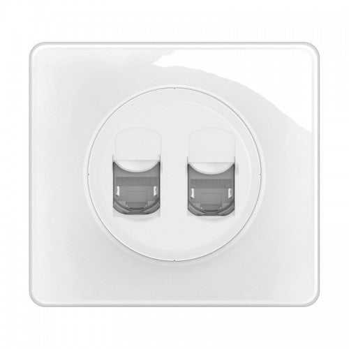 Prise informatique double RJ45 FTP Cat 6 Céliane Blanc complete Non ...