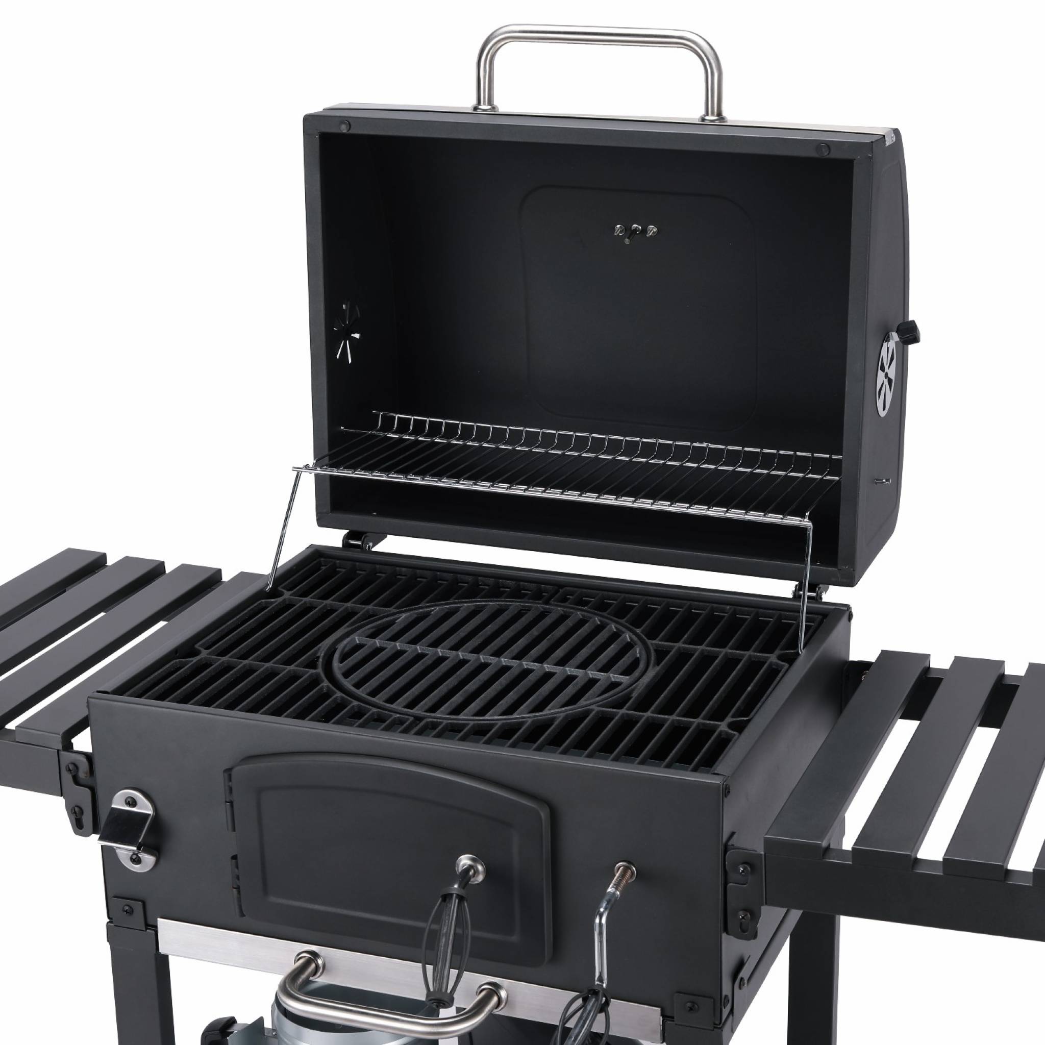 Barbecue a carvão, Bernard, Preto, 122x65x103.5 cm - 6