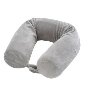 Cuscino da viaggio per aereo, cuscino cervicale per viaggio, cuscino da volo regolabile e compatto, cuscino cervicale ergonomico, grigio | Leroy Merlin