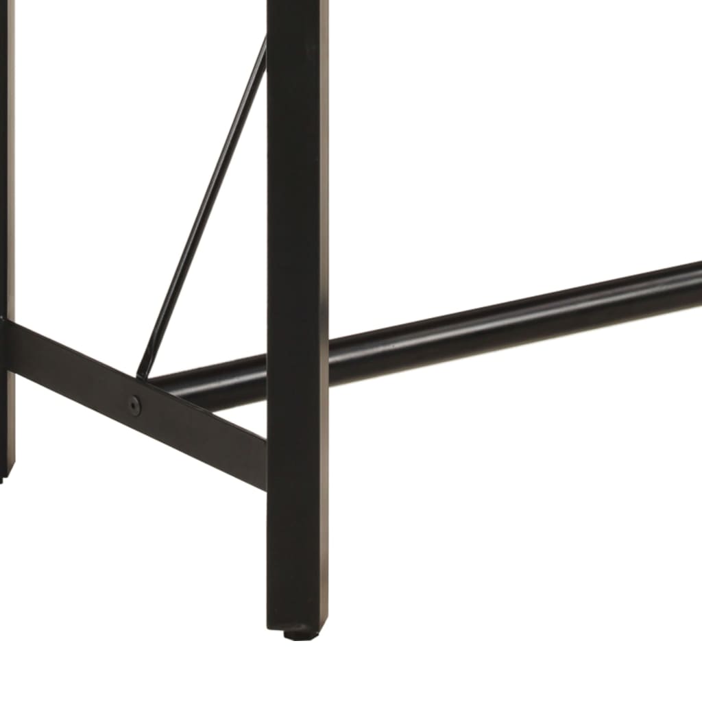 Table de bar | Table de Cuisine | Table Haute 180x70x107 cm bois massif de manguier et fer CFW450970 - 6