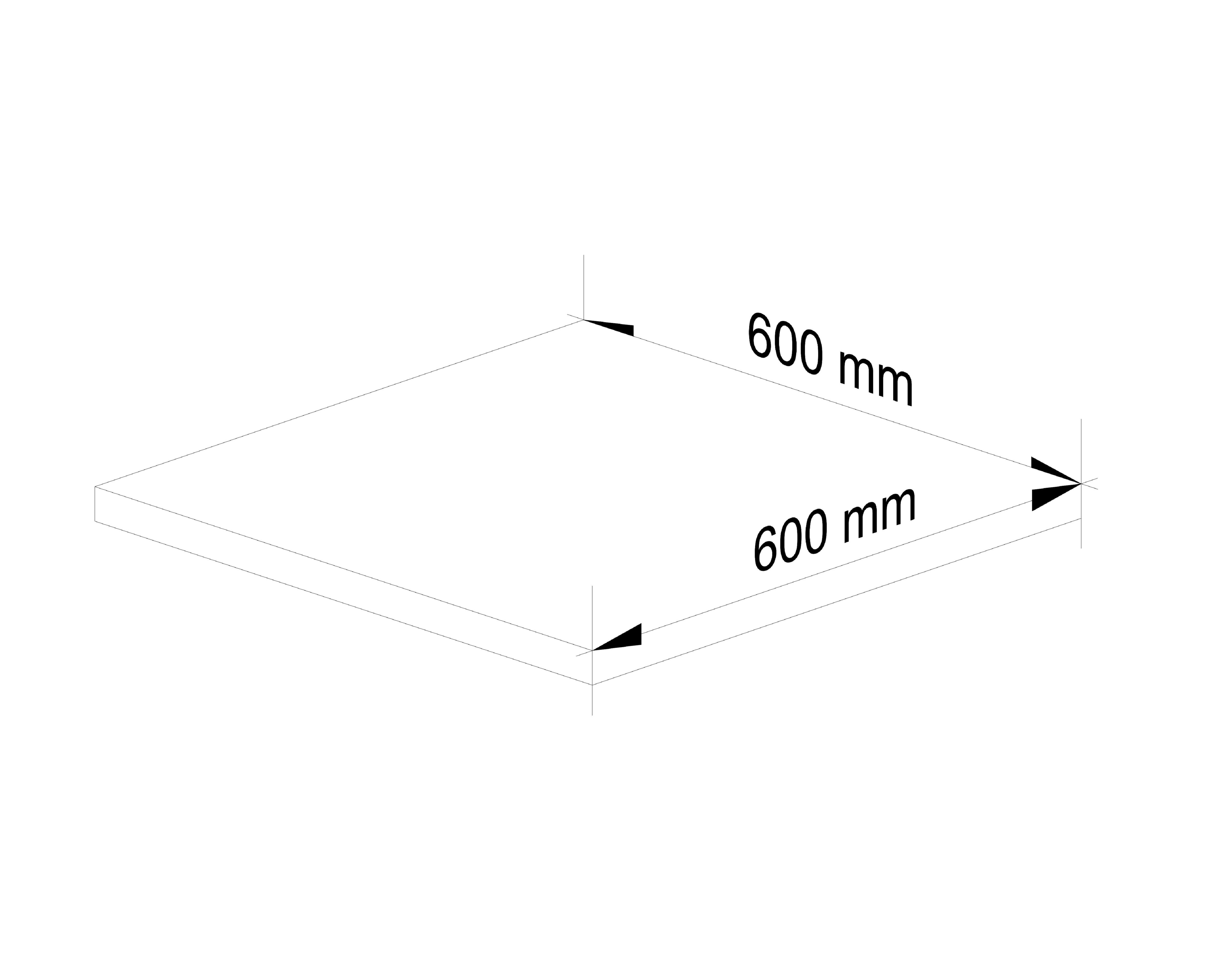 Plan de travail pour la cuisine basse AKORD S60 OLIWIA Chêne Craft 60 cm couleur Chêne Craft 60x60x3,2 cm - 3