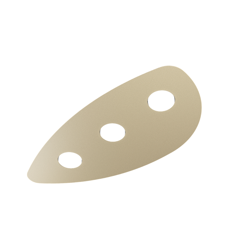 Lampa sufitowa Toplight Shape, 3 światła maks. 9W z gniazdem GX53, struktura piaskowa, nowoczesny design 60x38x3cm