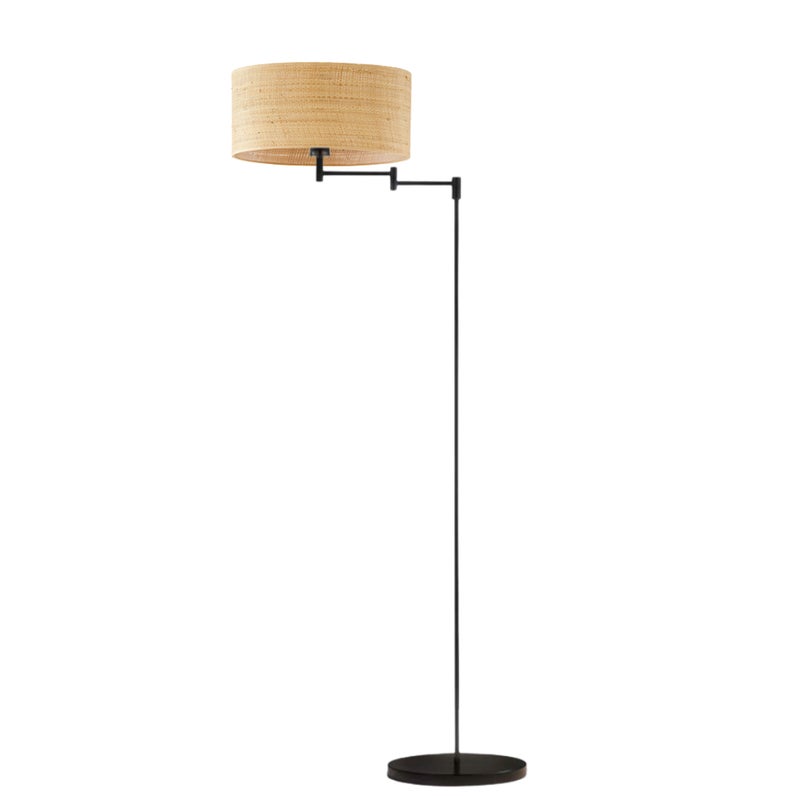 Lampa stojąca podłogowa przegubowa regulowana z abażurem walec BLUES