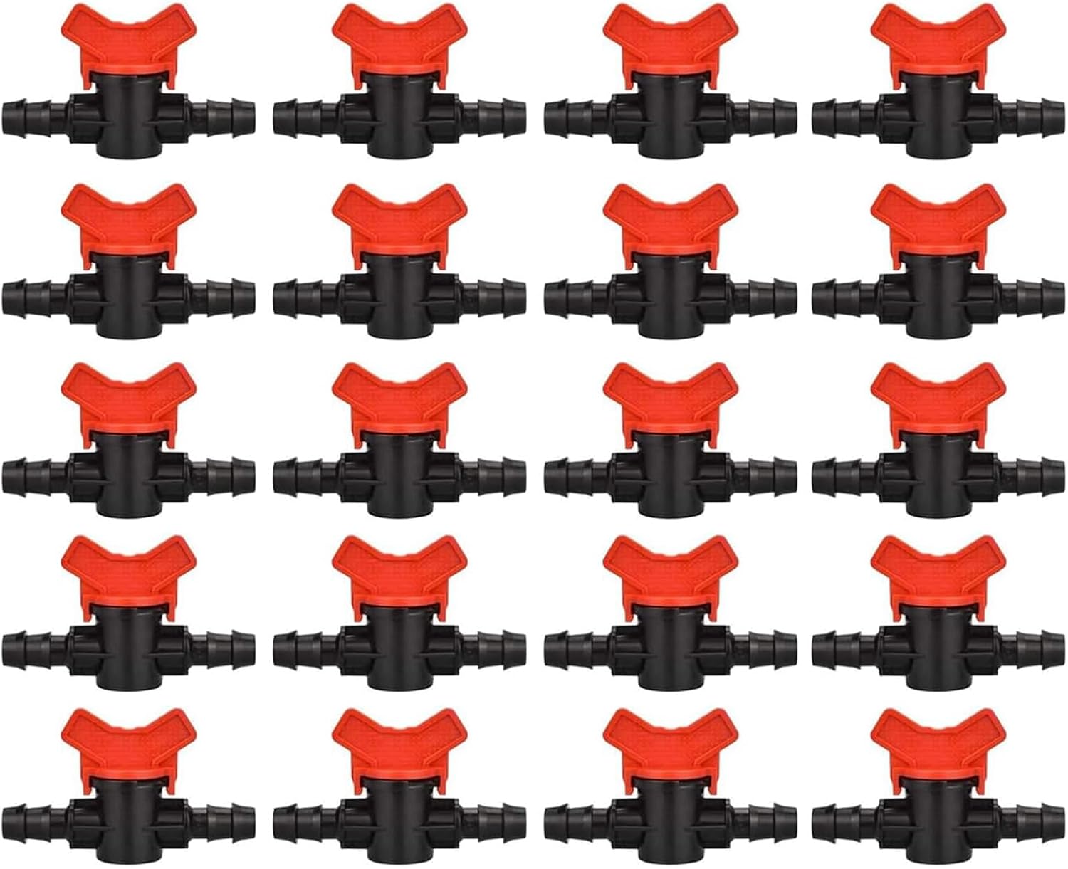 20 szt. zaworów przełączających nawadnianie, zaworów odcinających wąż ogrodowy, do sterowania zaworami wodnymi w ogrodzie zewnętrznym