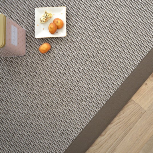 Tapis tissé plat - Lombok silver - Ganse coton taupe - 250 x 350 cm - 2