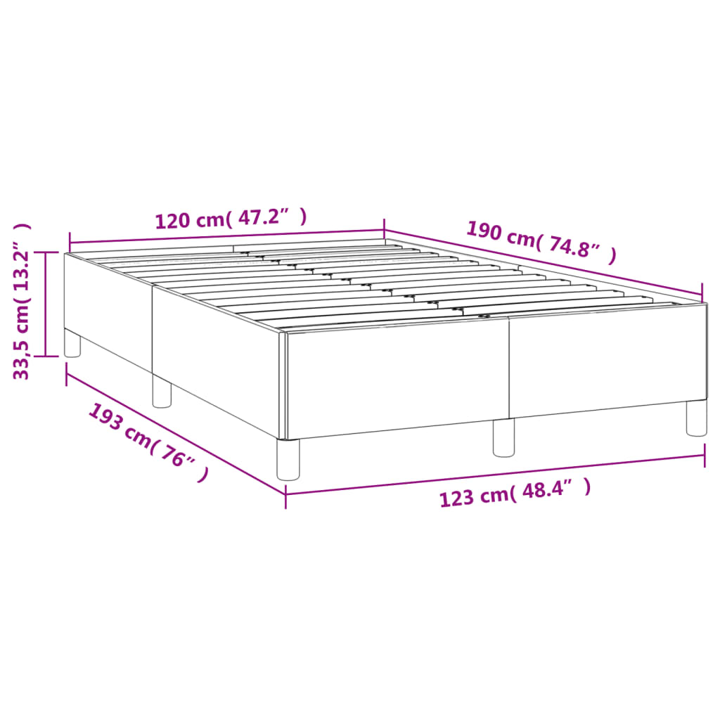 Cadre de lit sans matelas noir 120 x 190 cm en tissu - 9