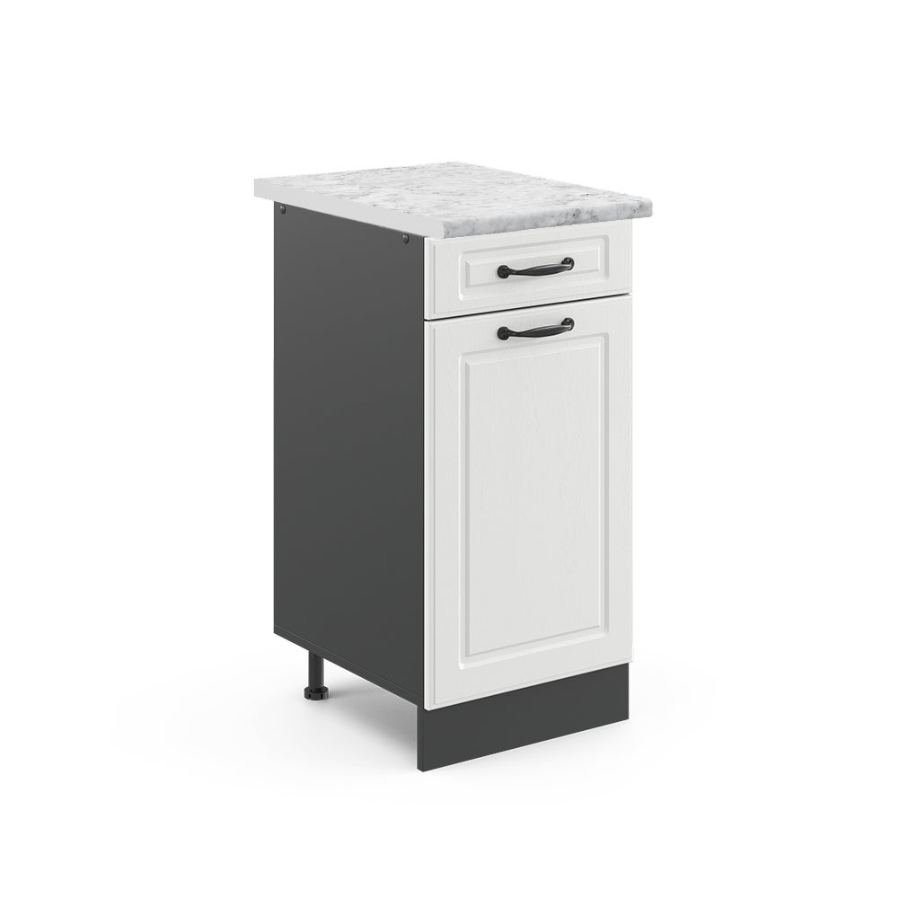 Vicco Szafka dolna do kuchni R-Line, Biały domek wiejski, 40 cm , BP Marmur