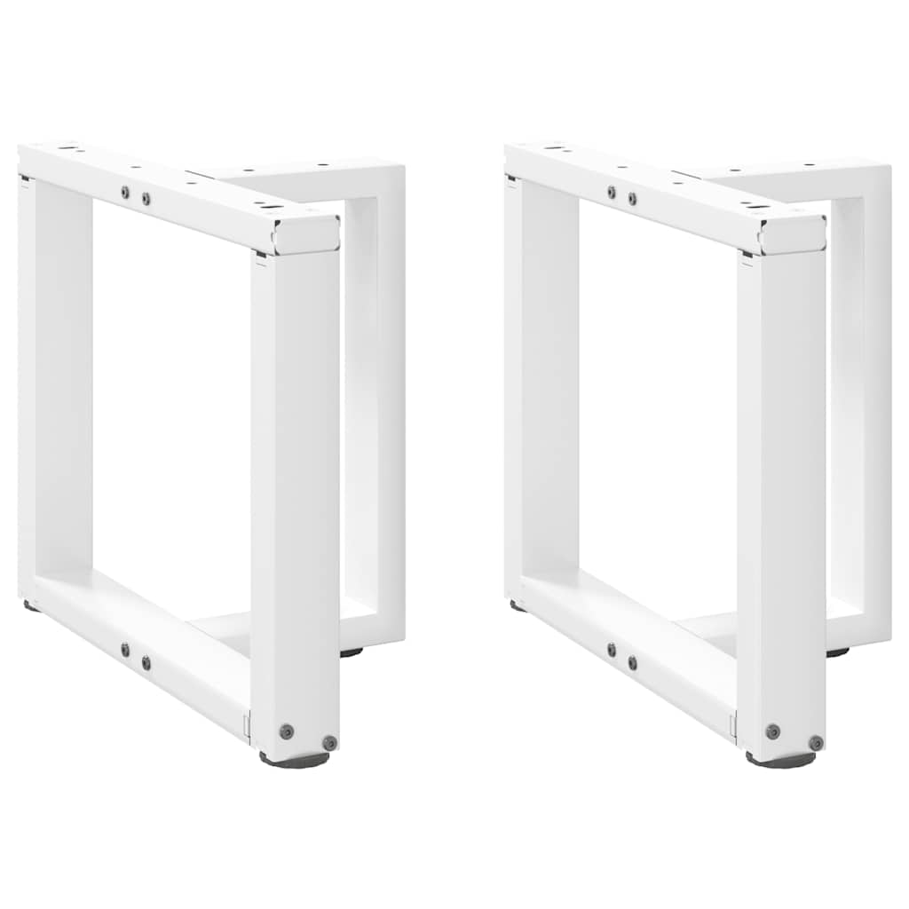 Pernas de mesa de centro em forma de T?2 peças de aço branco - COMFORTXL - 2