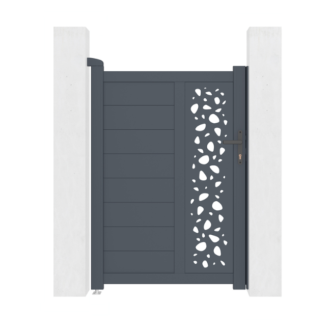 Portillon 1m SUNNY H.140cm aluminium gris - 5