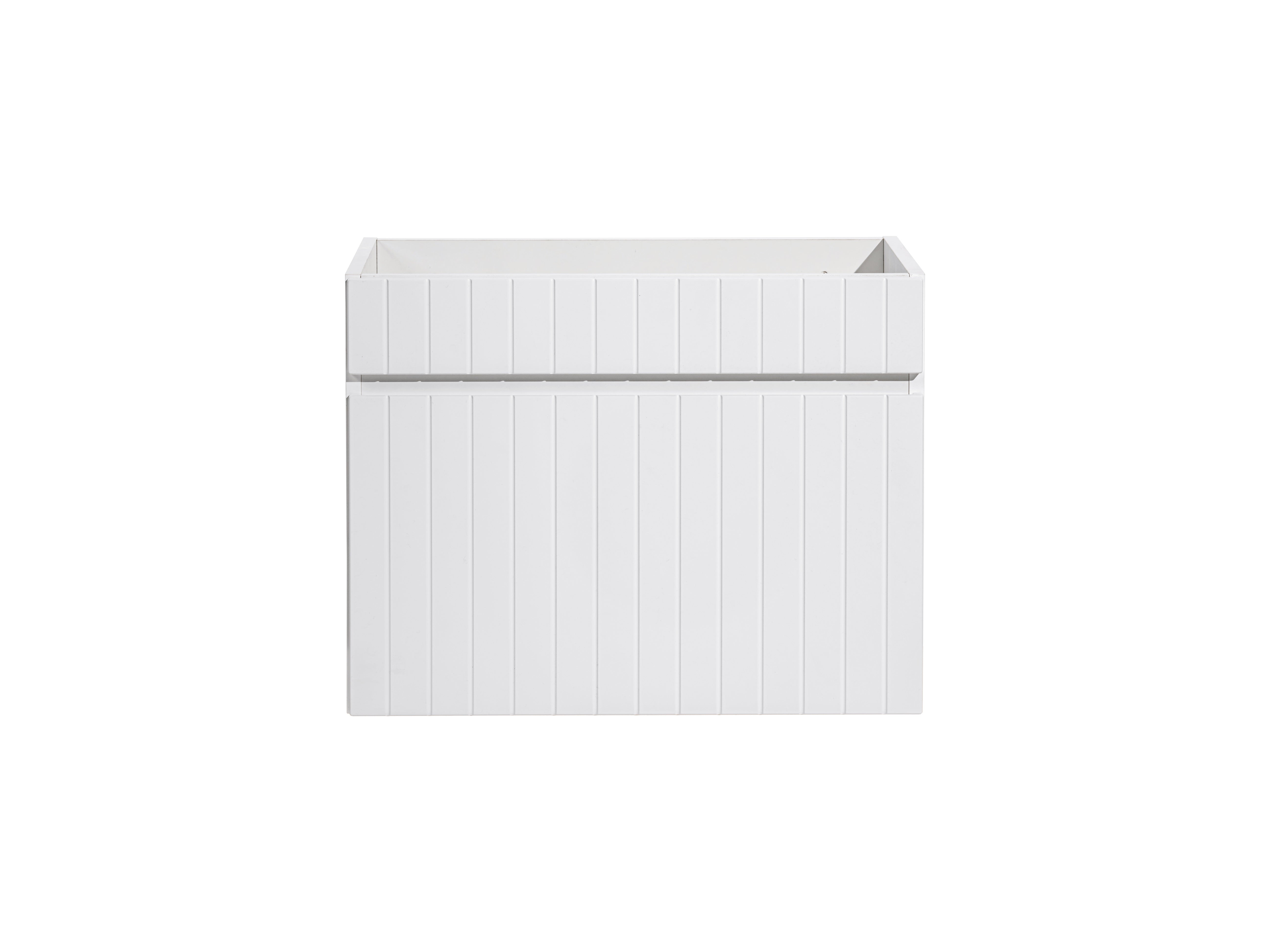 Szafka łazienkowa ICONIC White 60 cm wisząca biała ryflowana szuflada - 4