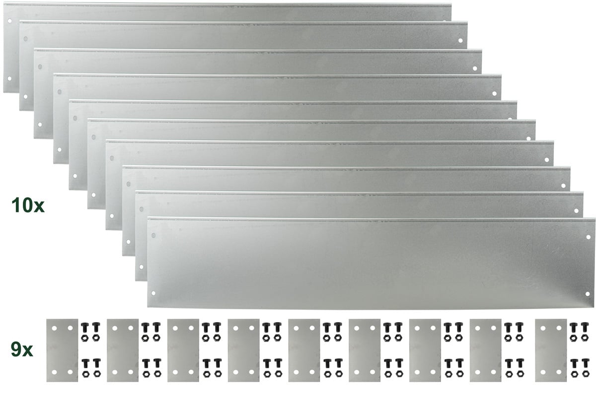 Bordure en acier corten 19cm 10 mètres, 1mm - 3