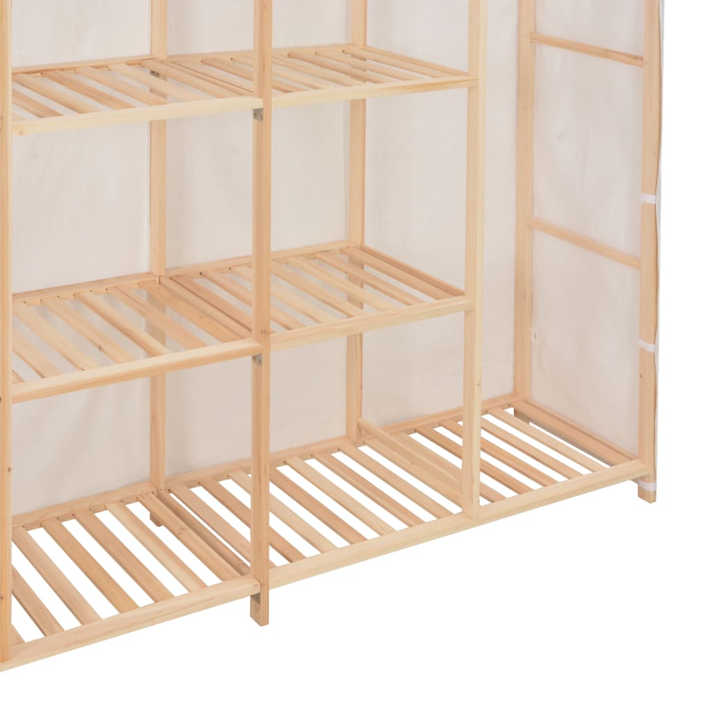 Armário de tecido branco 173x40x170 cm - COMFORTXL - 4