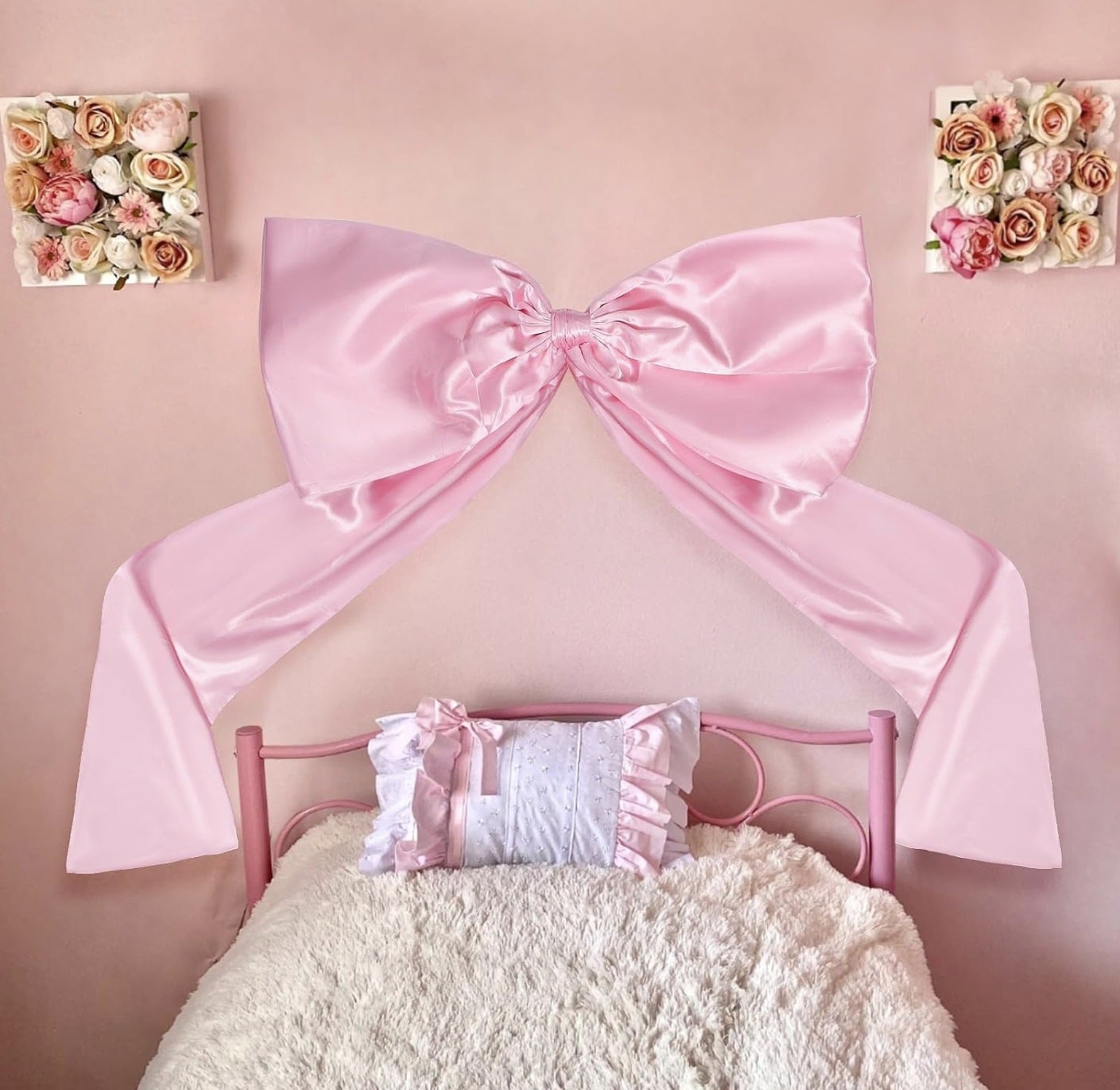 Lazo grande, decoración de pared, ideal para decorar un fondo de fiesta de cumpleaños,una pared,regalo colgante de cinta de satén,decoración navideña - 4