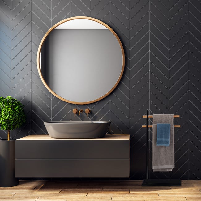 Porta Asciugamani Da Terra Relaxdays - 2 Bracci In Bambù - Metallico Nero - 85,5x45x22,5 Cm - Foto 9