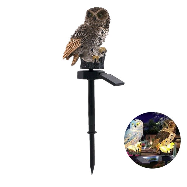 Solarne oświetlenie ogrodowe LED sowa zwierzęta oświetlenie ogrodowe dekoracja wodoodporne oświetlenie świąteczne słoneczne oświetlenie zewnętrzne