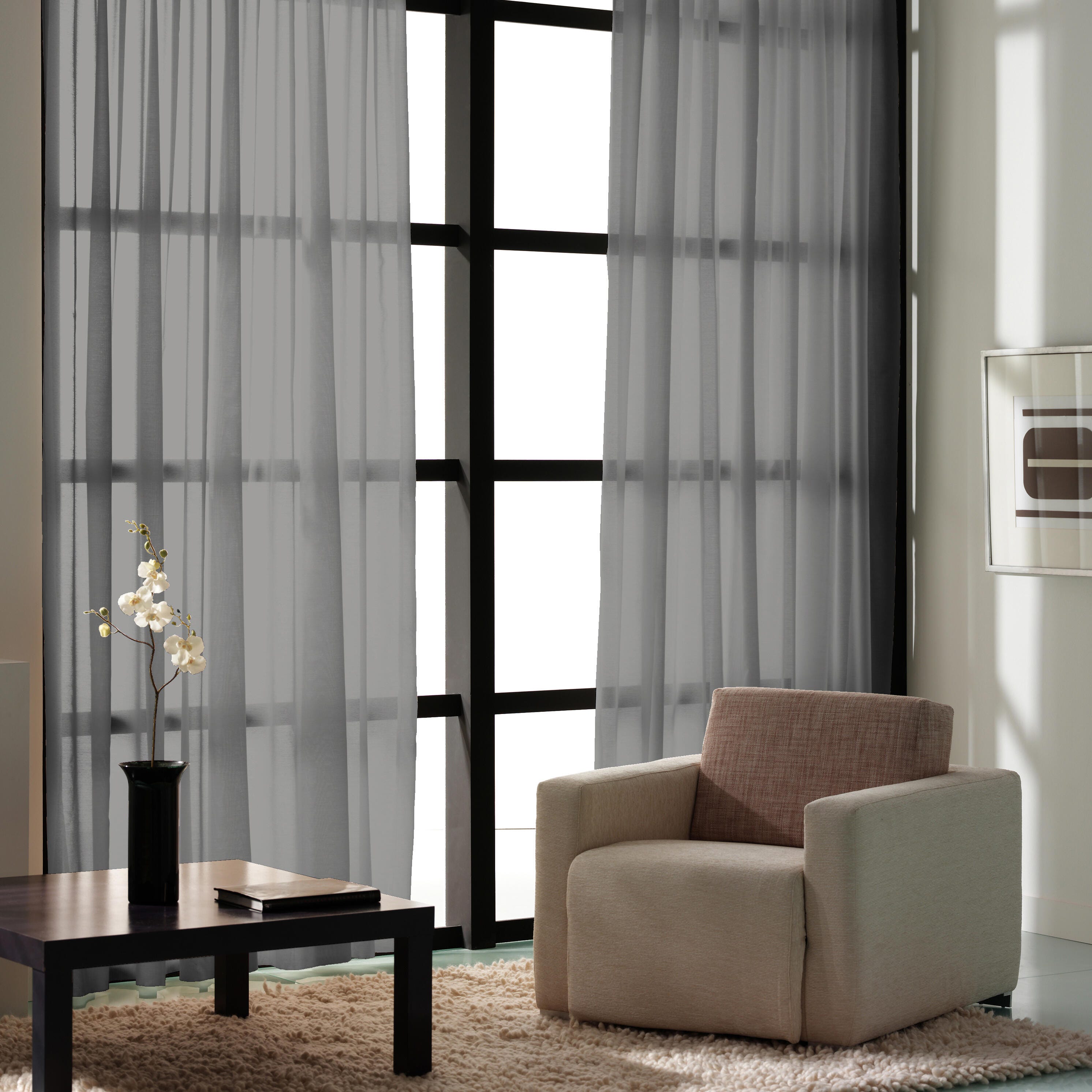 Zasłona zaciemniająca AYDEN - szer. 200 x wys. 270 cm - Tkanina z mieszanki lnu i poliestru - Taupe - INSPIRE - 5