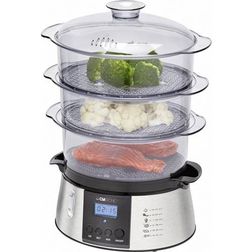 Clatronic  Dg 3547 Vaporera 3 Cestas .Acero Inoxidable 800 W Negro Acero Inoxidable, Leroy Merlin
