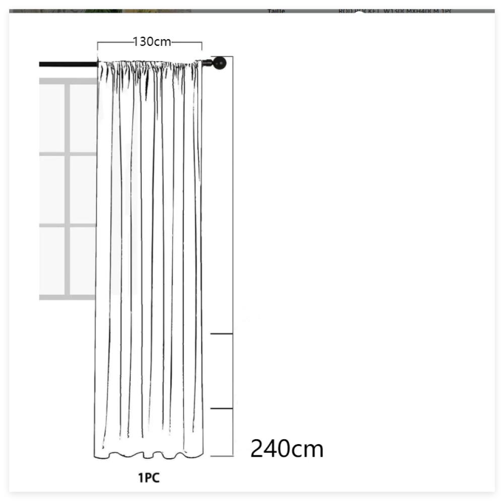 Rideau Dentelle Rideaux à Bords ondulés, Rideau de séparation en Dentelle Palace, Gaze brodée Vintage Beige - 2