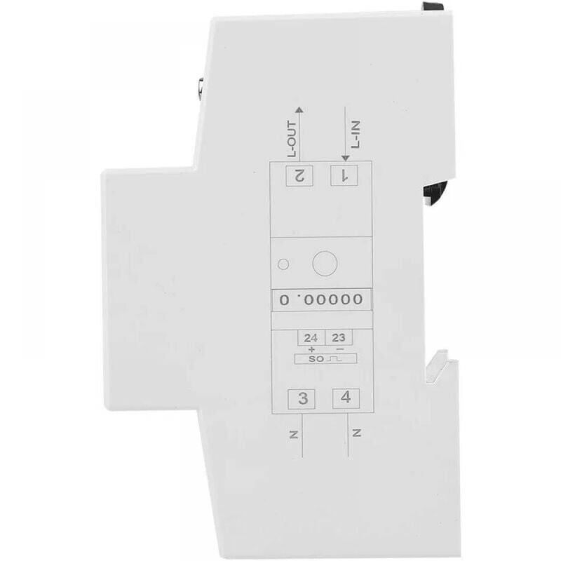 Contador de energia LCD retro-blindado monofásico de canto 5-80A 230V 50Hz para montagem em trilho DDS015, contador de energia WATT - 5