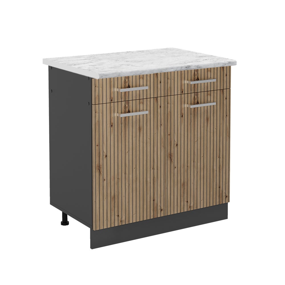 Vicco Szafka dolna do kuchni R-Line, Dąb rzemieślniczy, 80 cm , BP Marmur
