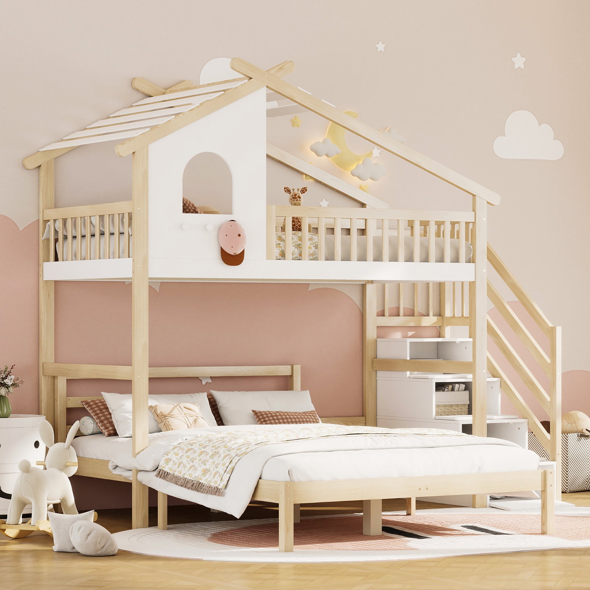 Lit Superposé Enfant Mezzanine Avec Toboggan - 90x200 Cm, Structure Métal, Noir, Sans Matelas - 5
