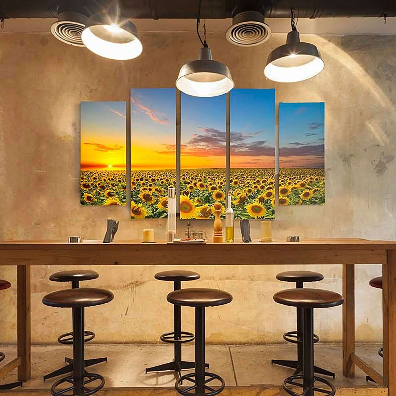 Tableau paysage tournesol - 200 x 100 cm - 4