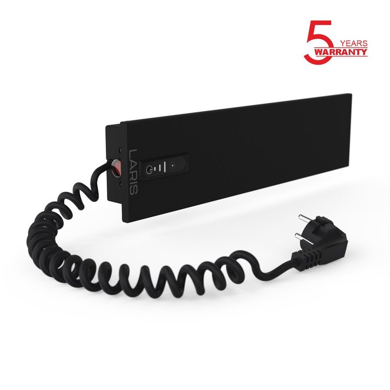 Grzejnik łazienkowy elektryczny SMART 400x100 z minutnikiem ECO, 24W, Czarny