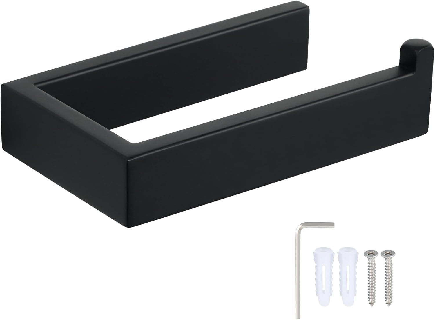 Porte Papier Toilette Mural Sans Percage Noir, Porte Rouleau Papier