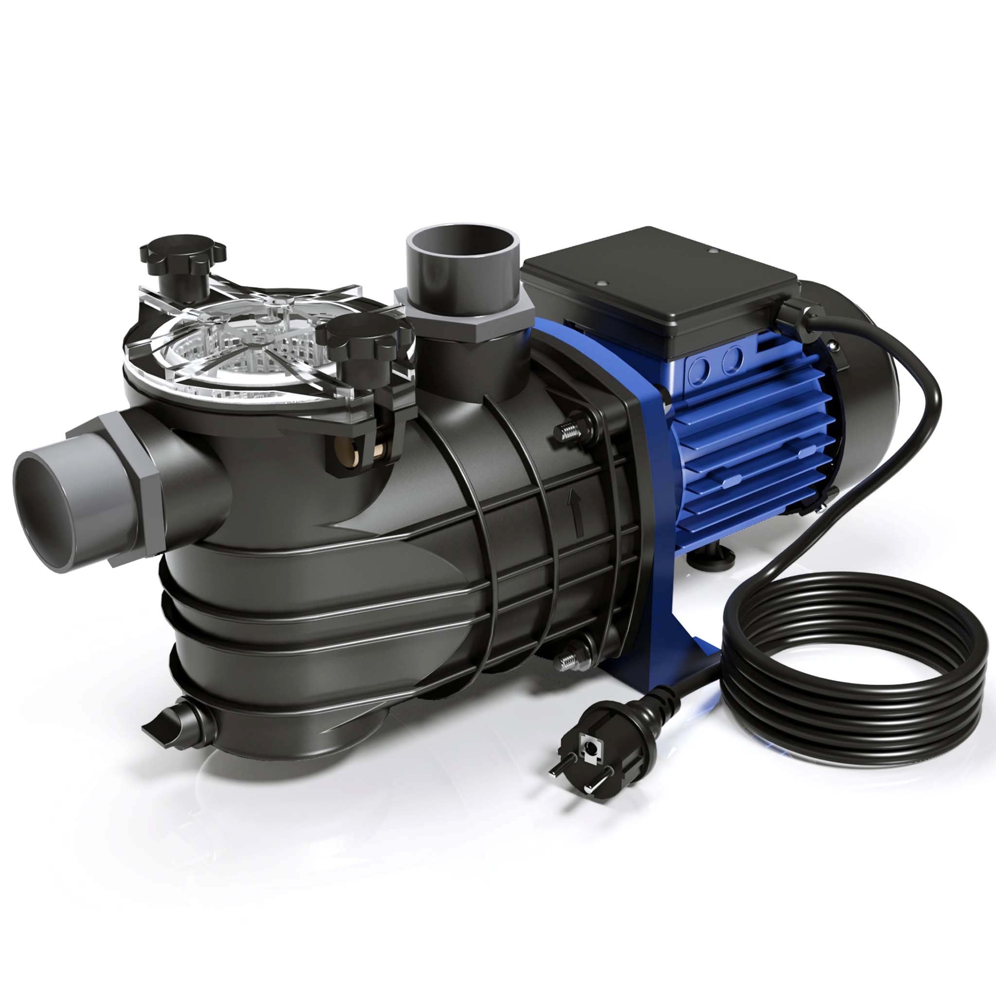 Pompe De Filtration Piscine Wiltec 250W - Débit 11700 L/h, Hauteur Refoulement 9m, Pour Bassin Jardin
