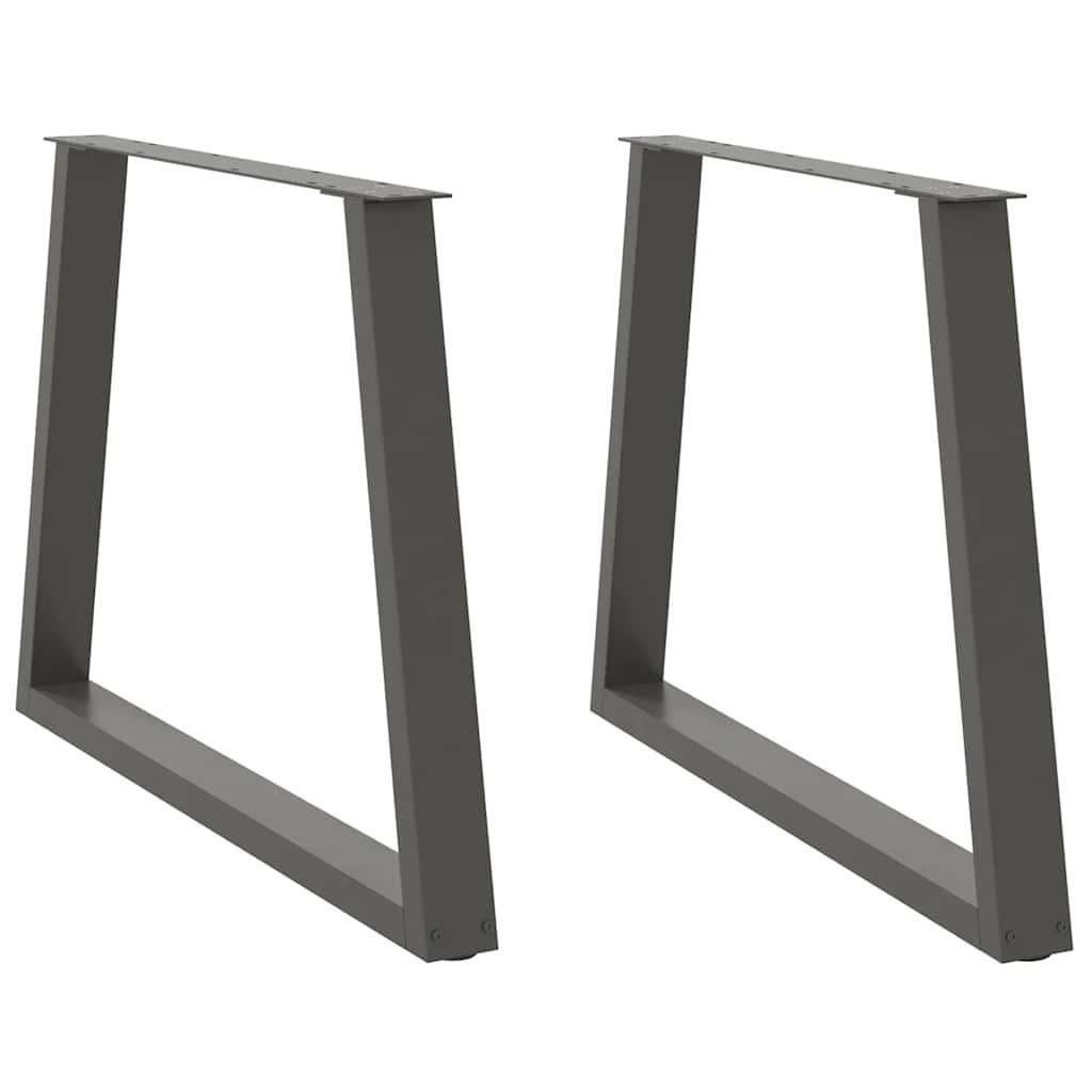 Nogi do stołu jadalnego w kształcie litery V 2 szt. Antracyt 100x(72-73,3) cm Stal vidaXL