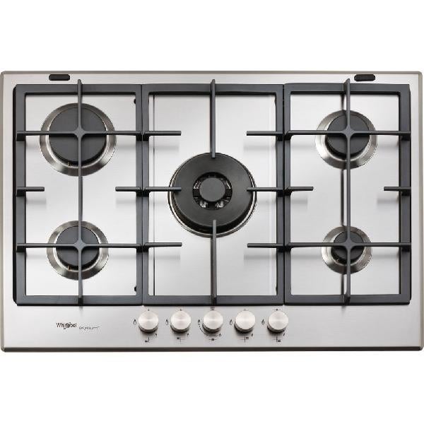 Whirlpool Placa De Gas Empotrada De Acero Inoxidable Gmr 7522/Ixl Con 5 Quemadores Acero Inoxidable, Leroy Merlin